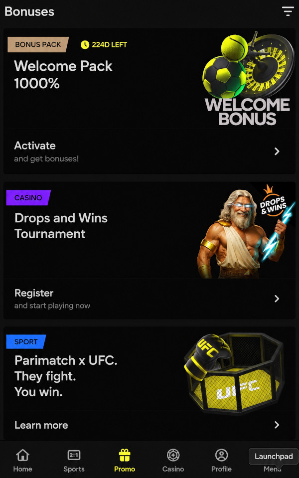 Other bonuses and promotions